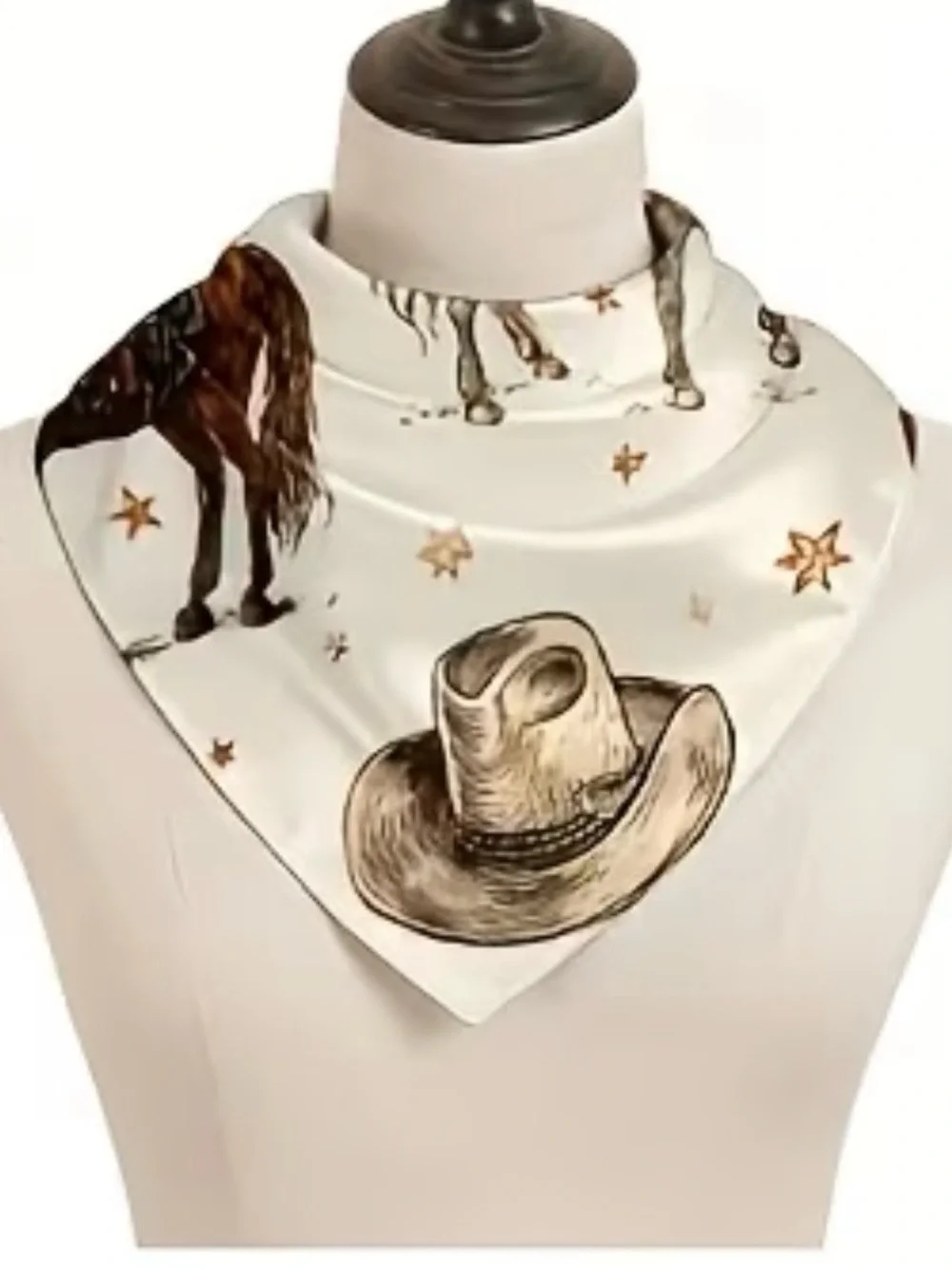 Cowboy Hat & Boots Print Scarf - Hats, Boots & Horses
